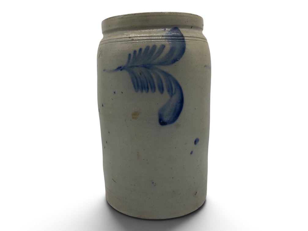 Mid-19th C. Salt Glazed Stoneware Storage Jar