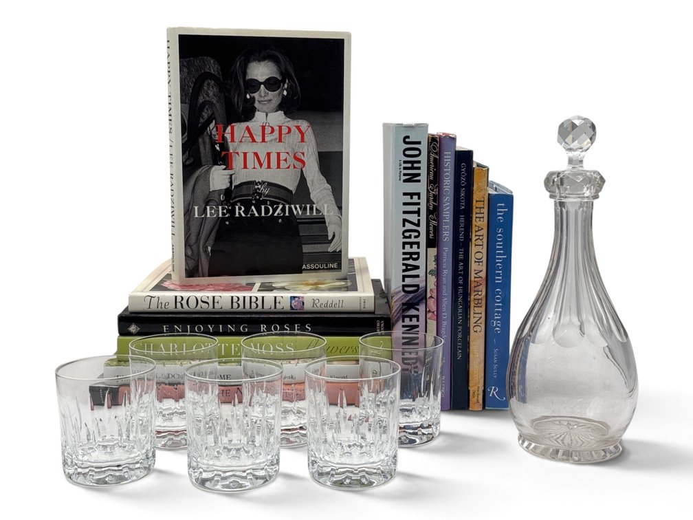 A Collection of Books and Barware