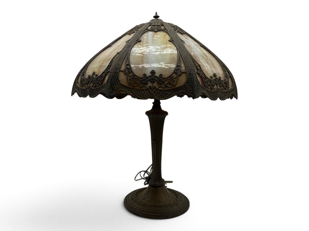 1920’s Miller Co. Slag Glass Table Lamp