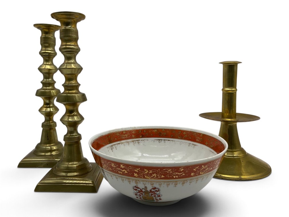 Brass Candlesticks, Williamsburg & 19th C.