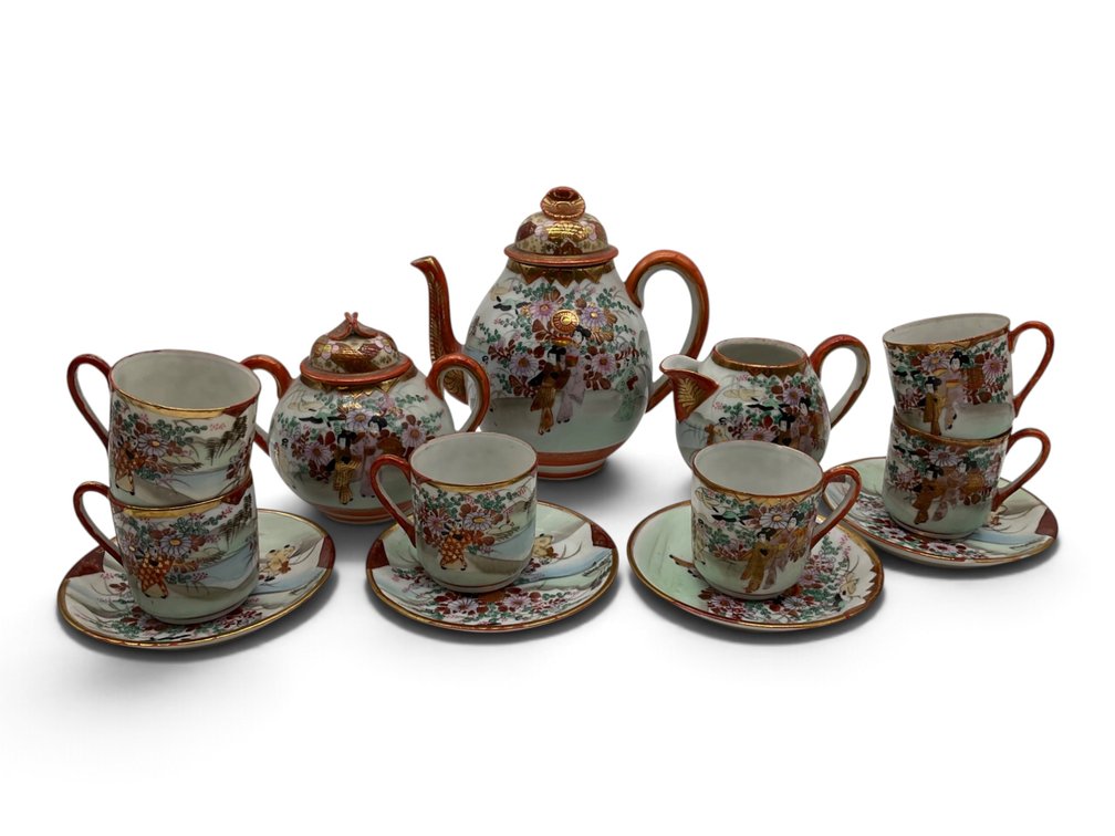 Japanese Kutani Style Tea Serving Set