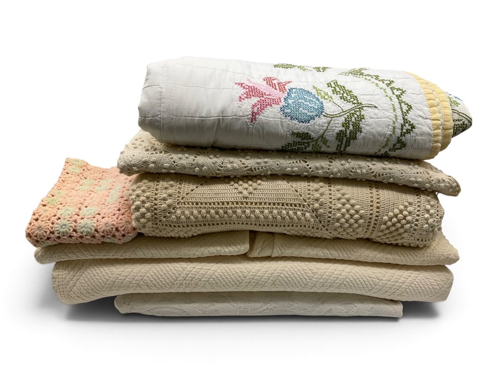 Assorted Bedspreads, Tablecloths, Etc.