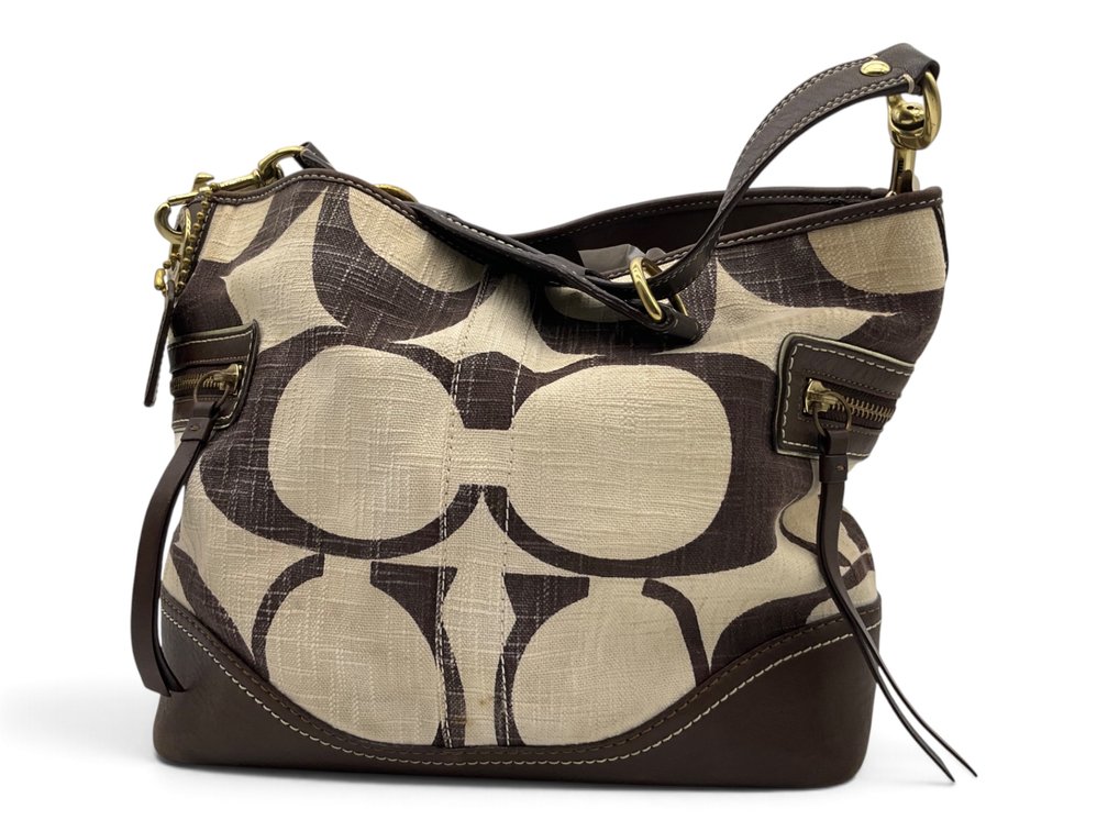 Coach Carly Canvas Shoulder Bag