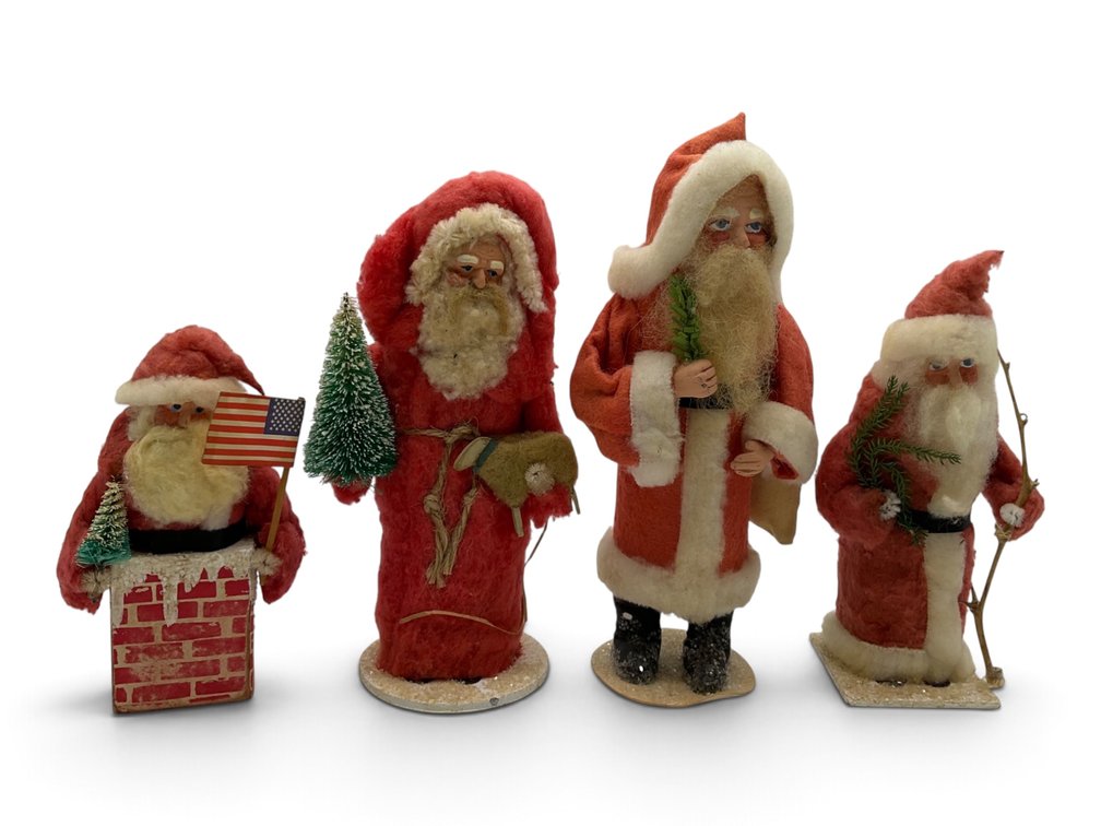 Four Handmade Connie Krizner Santas