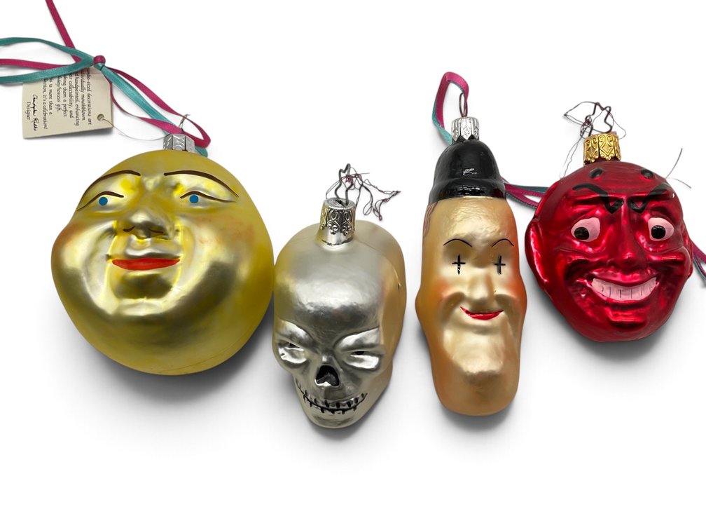 Four Christopher Radko Christmas Ornaments