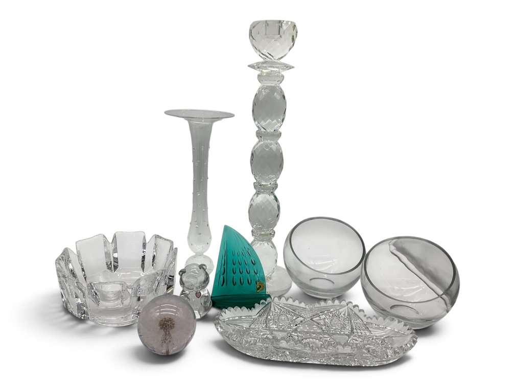 Lalique Fish, Orrefors Bowl, Etc.