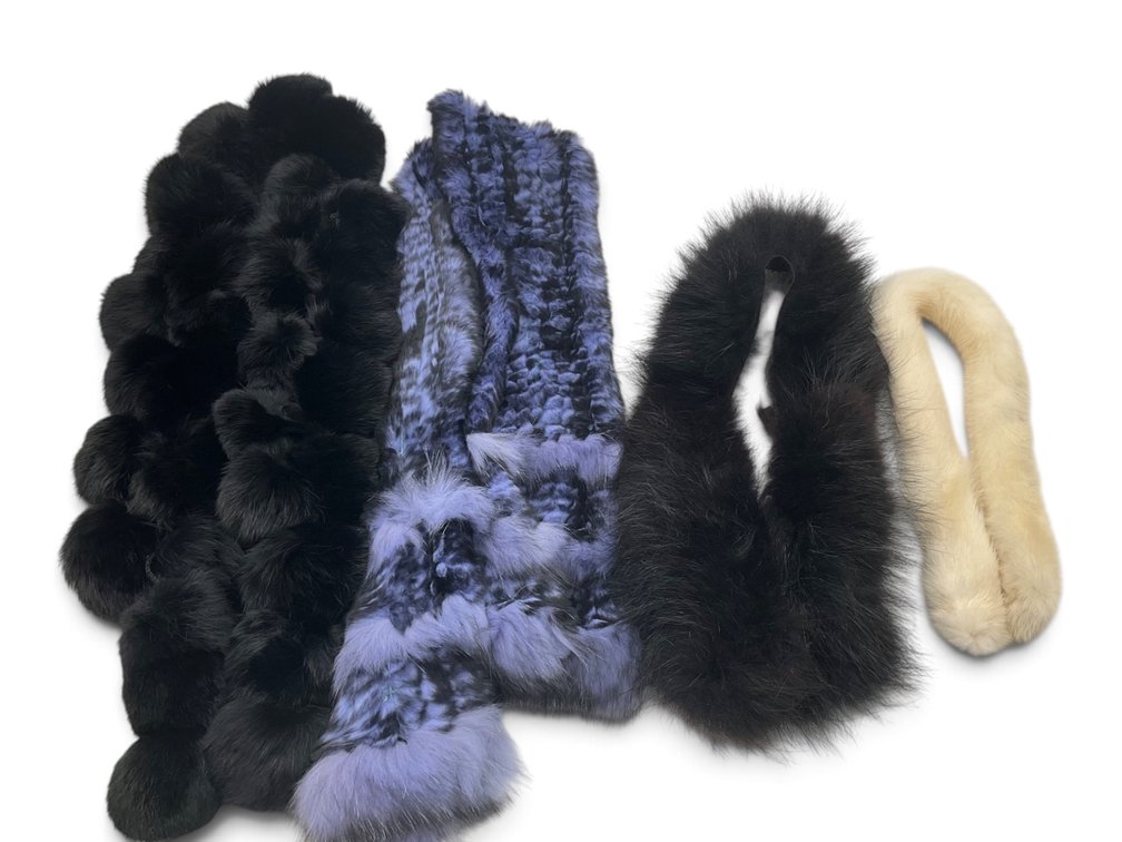 Four Fur Neck Wraps
