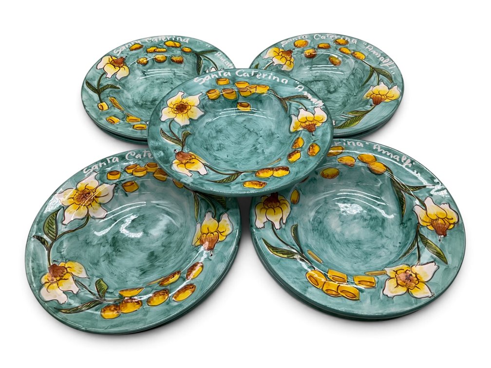 Nine Vietri Italy Santa Caterina Amalfi Terracotta Bowls