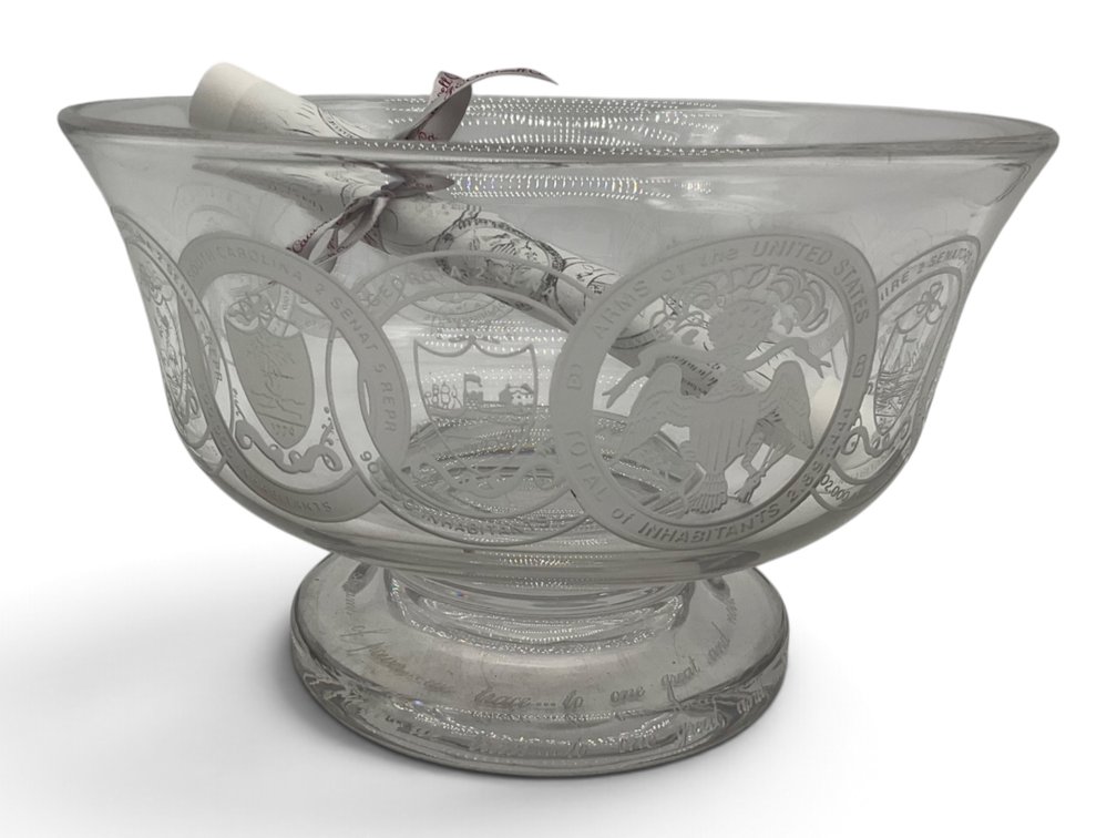 JE Caldwell Crystal Commemorative Constitution Bowl
