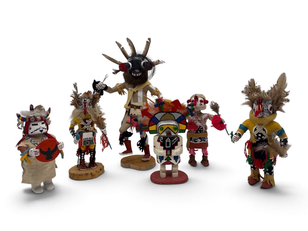 A Grouping of 20th C. Kachina Dolls