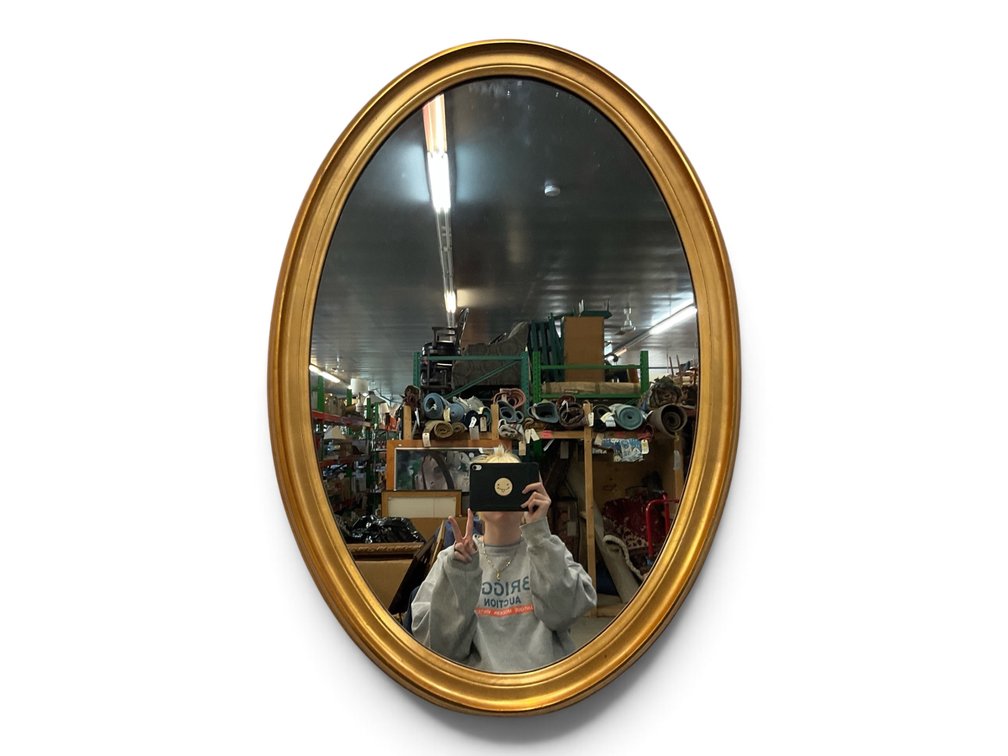 Oval Gilt Framed Wall Mirror