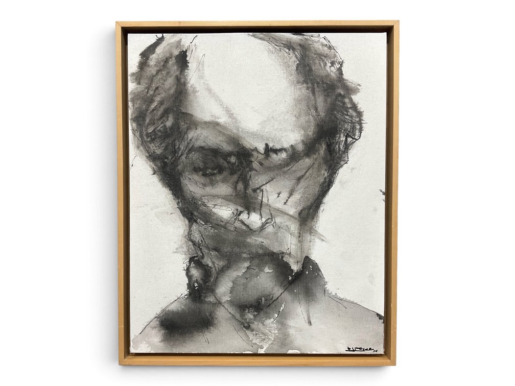 Esteban Jimenez Guerra, Self Portrait Painting