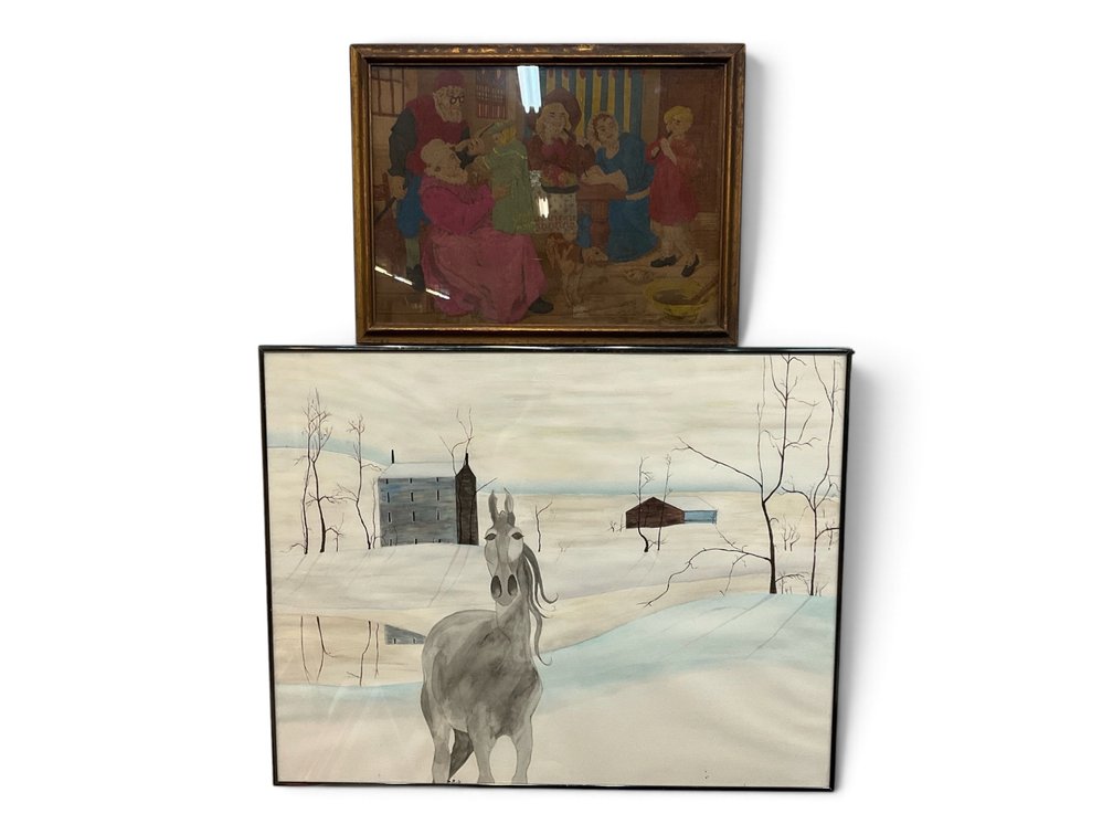 Two Framed Folk Art Pieces