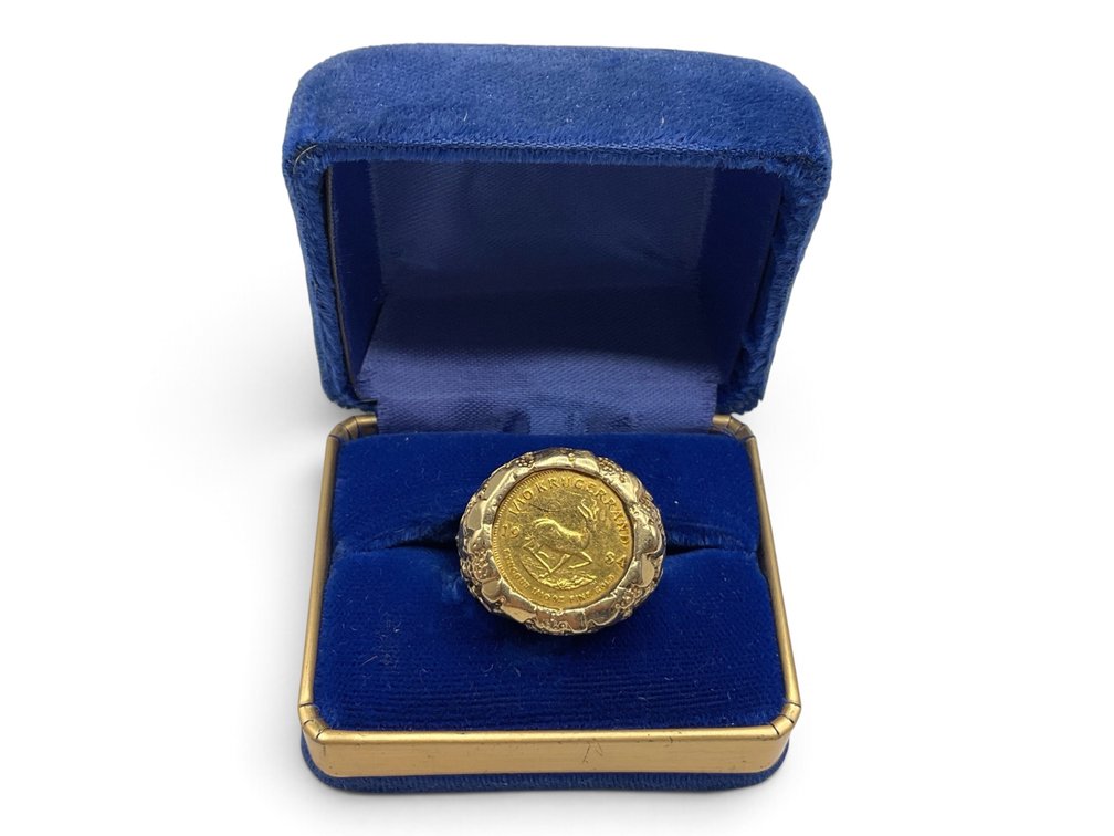 14K South African Gold Krugerrand Ring