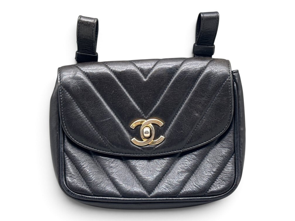 Chanel Mini Chevron Quilted Leather Bag