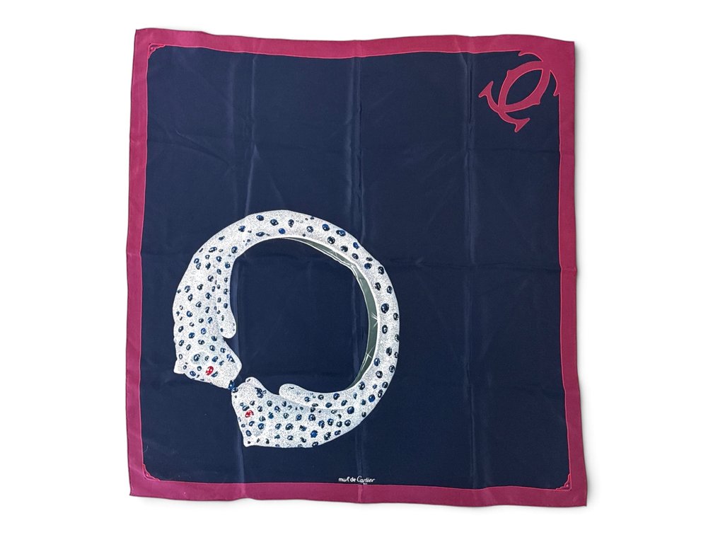 Must de Cartier Jaguar Bracelet Silk Scarf