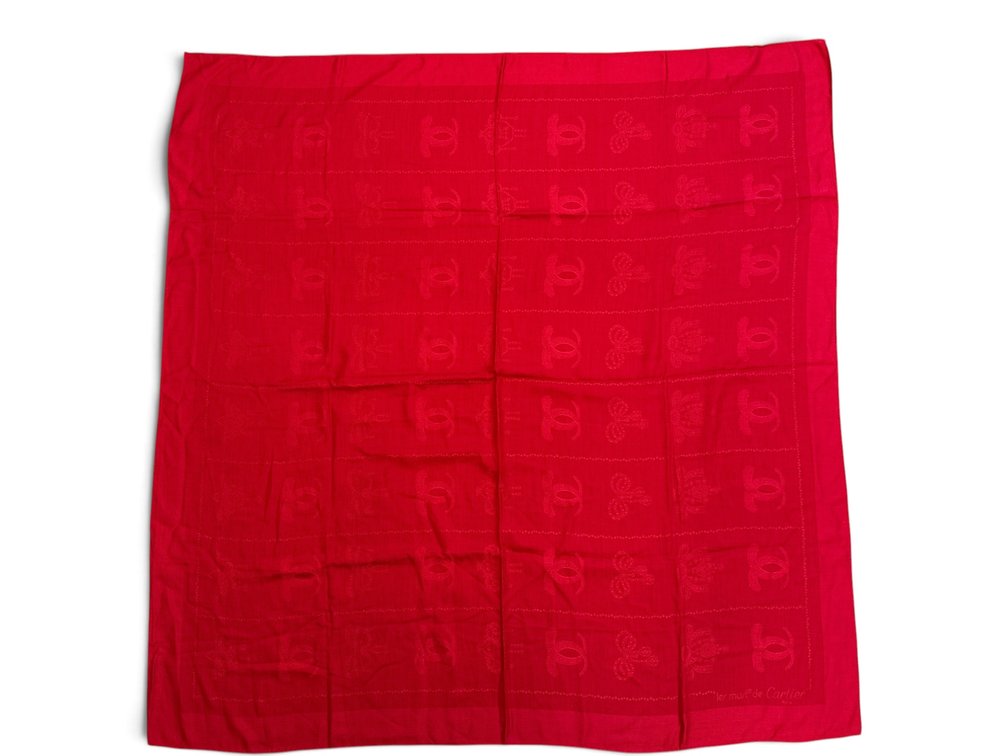 Must de Cartier Silk and Wool Blend Scarf