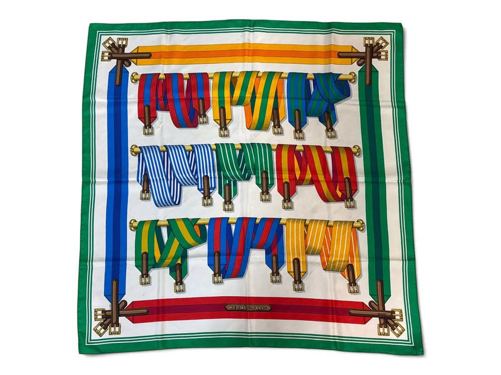 Hermes Les Sangles Silk Scarf