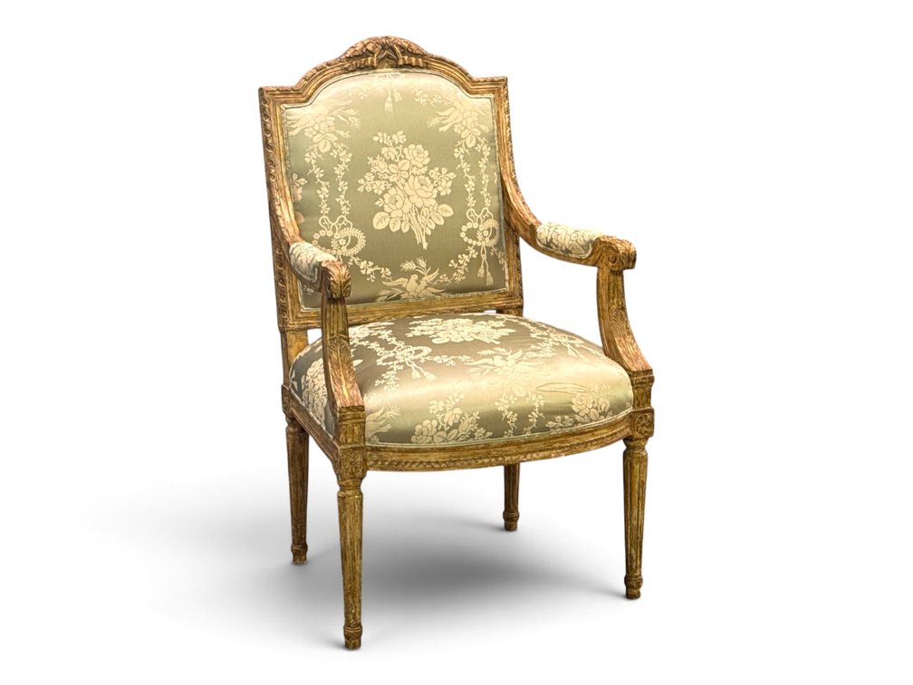 Louis XVI-style Giltwood Armchair