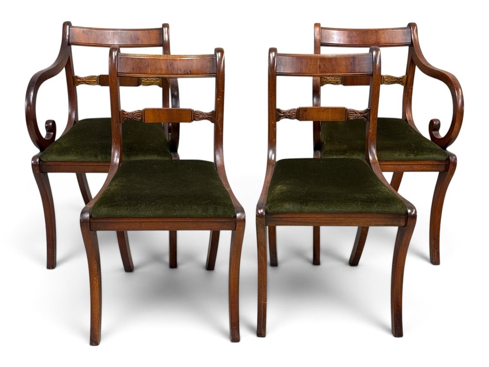Four Regency Mahogany Dining Chairs