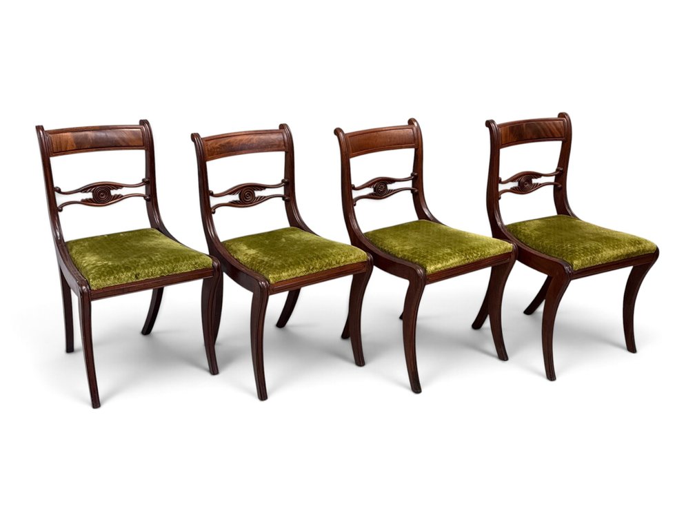 Four New York Federal Mahogany Dining Chairs