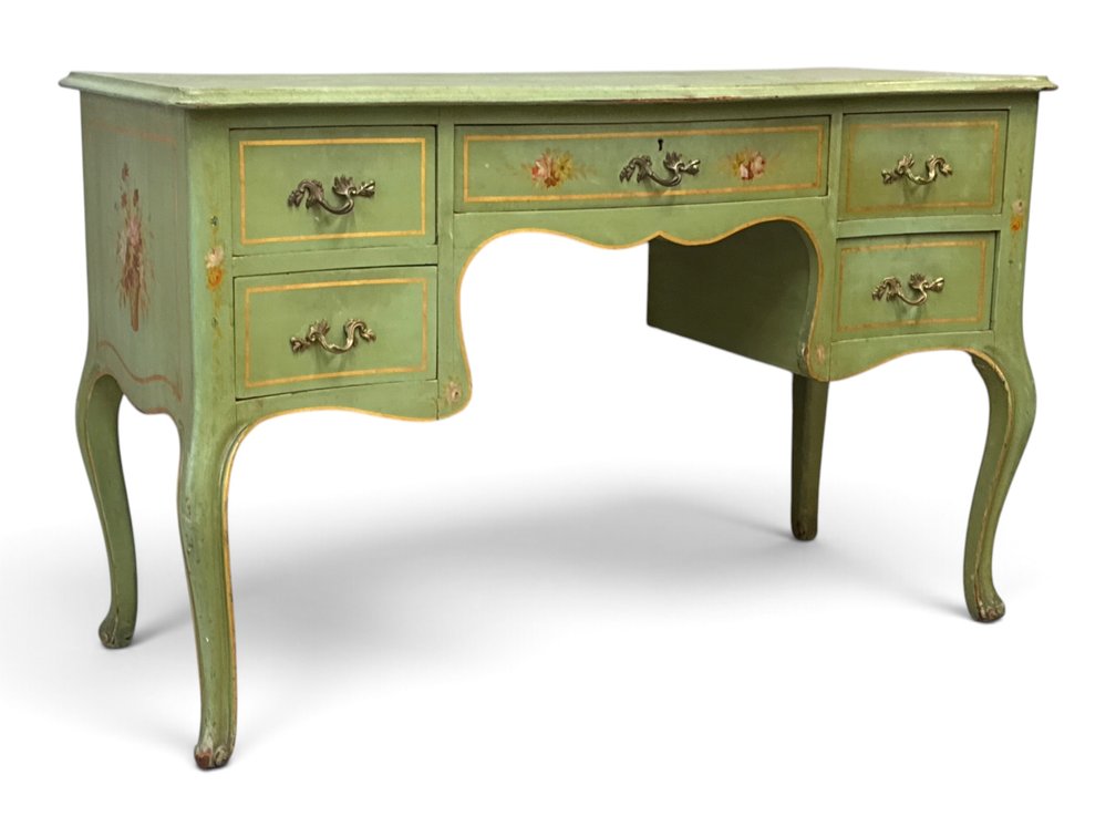 Paint-Decorated French-style Vanity Desk