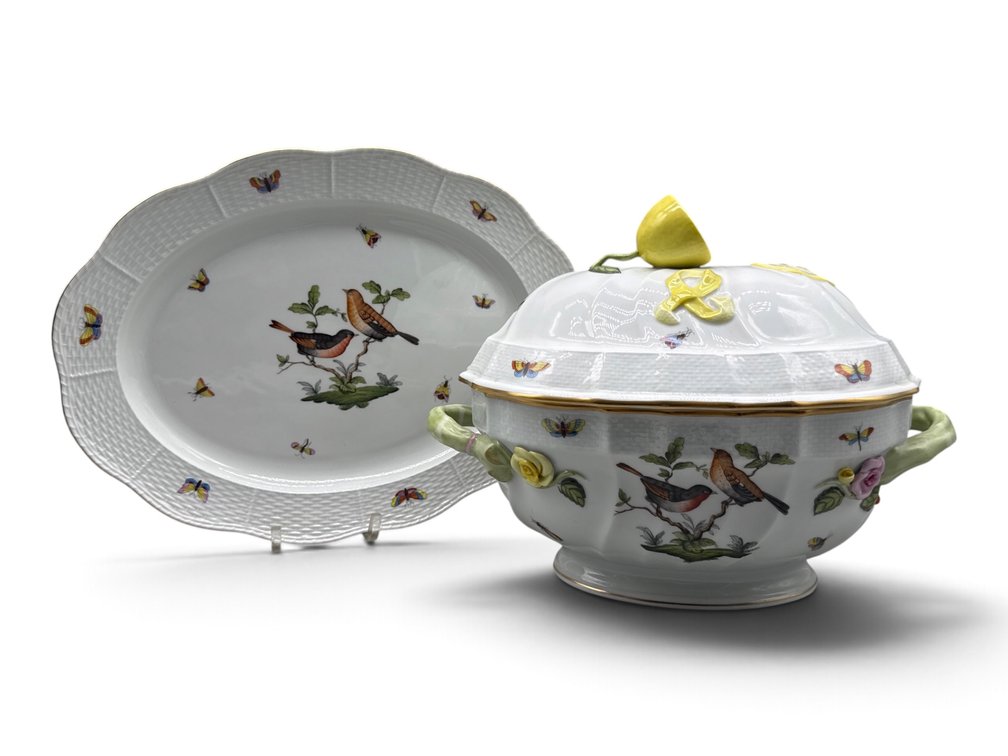 Herend Rothschild Bird Porcelain Soup Tureen
