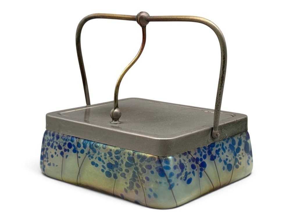 Loetz-type Art Glass Bonbonniere