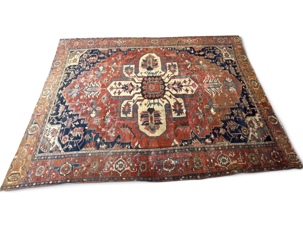 Persian Serapi Heriz Room-size Carpet, 14ft 6in x 10ft 8in