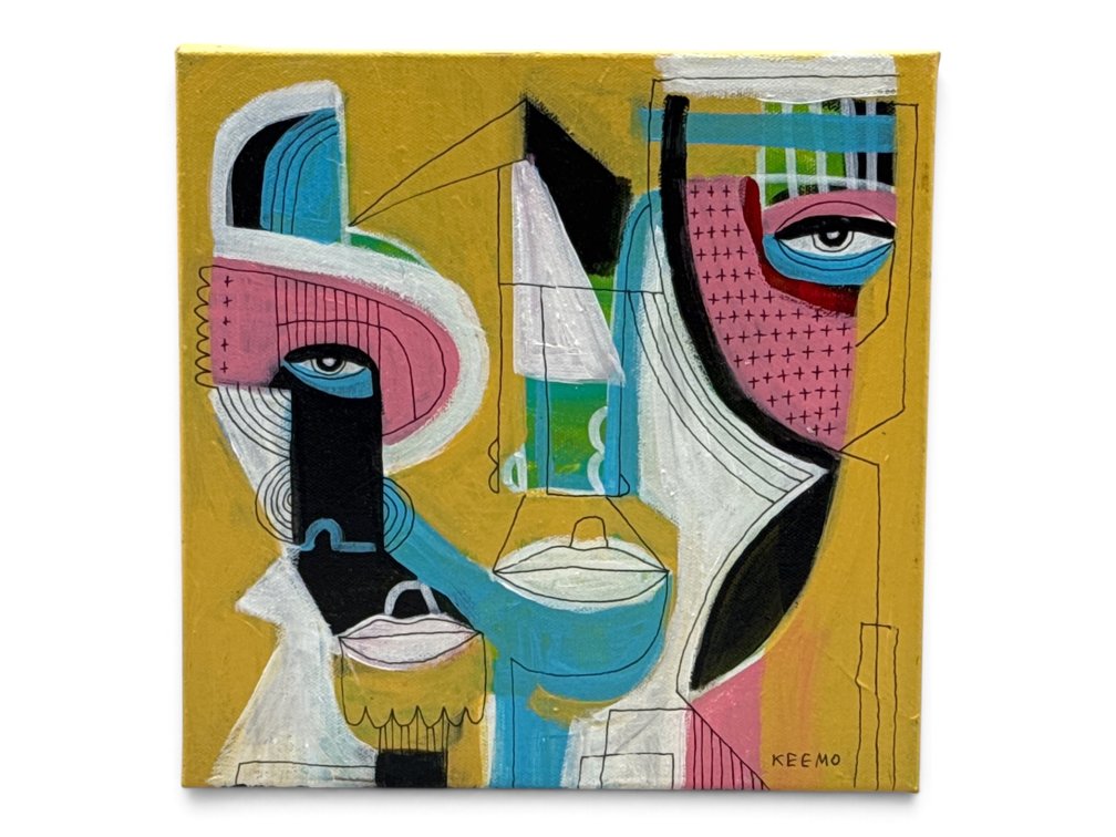 Keemo Oil/Canvas: Abstract Portrait