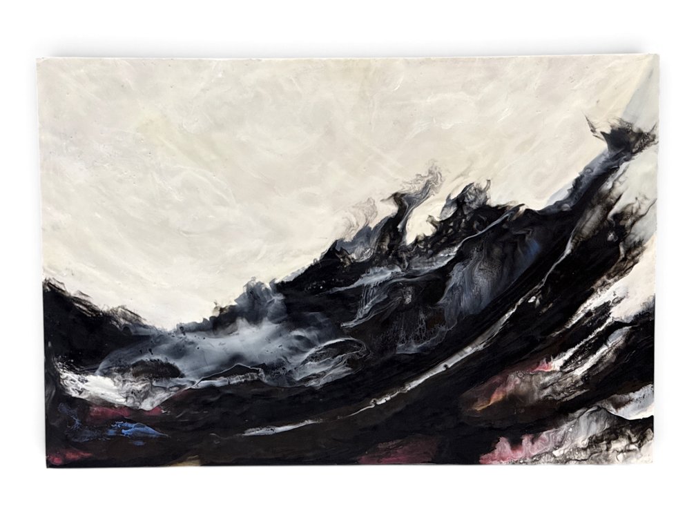 Pam White Encaustic/Panel: Wave