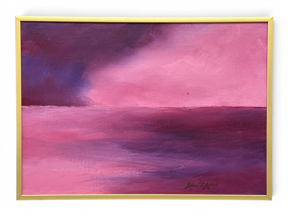 John St. John Painting/Canvas: Magenta Landscape