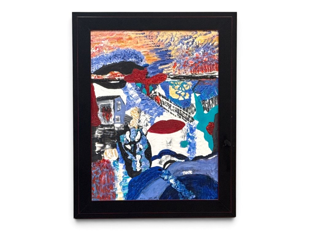 Abstract Painting on Canvas: Landscape