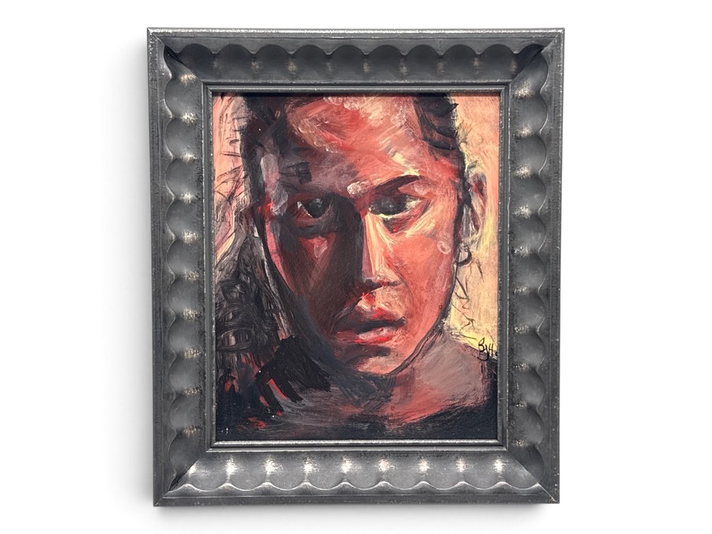 Framed Painting/Board: Portrait