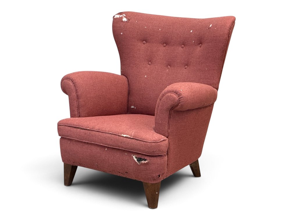 Danish Modern Upholstered Lounge Chair