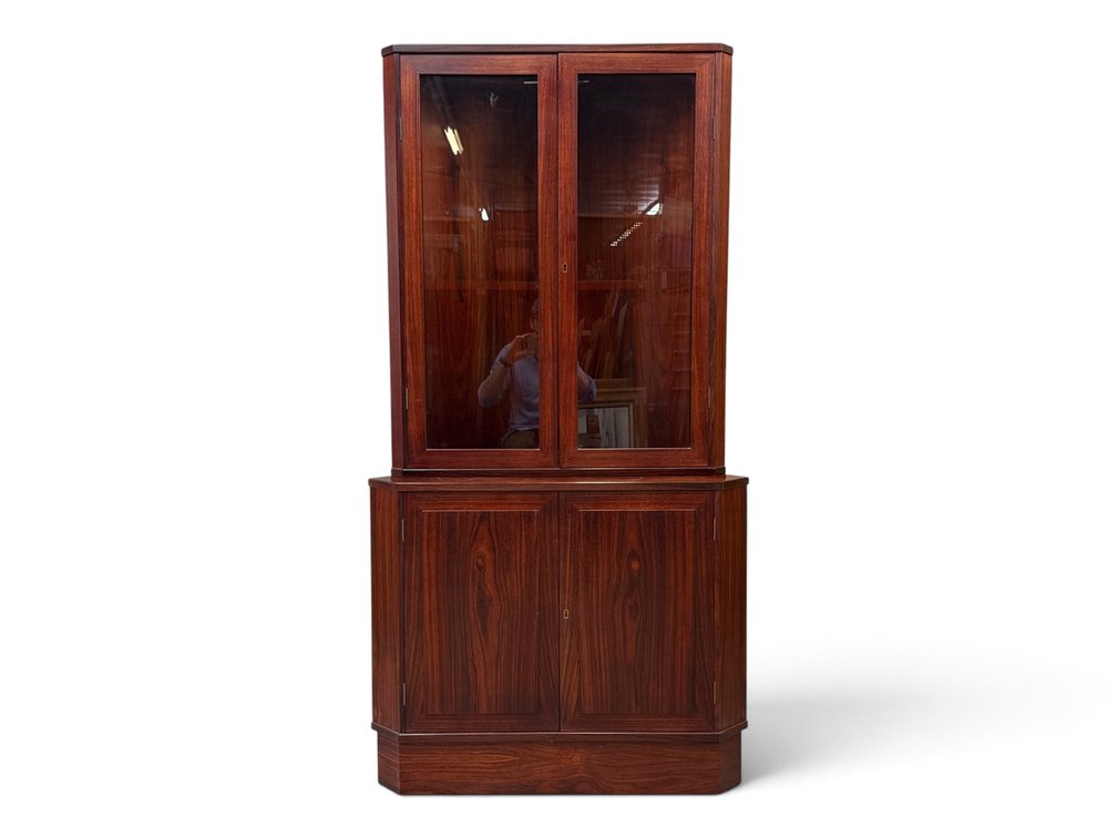 Danish Modern Rosewood Corner Cupboard