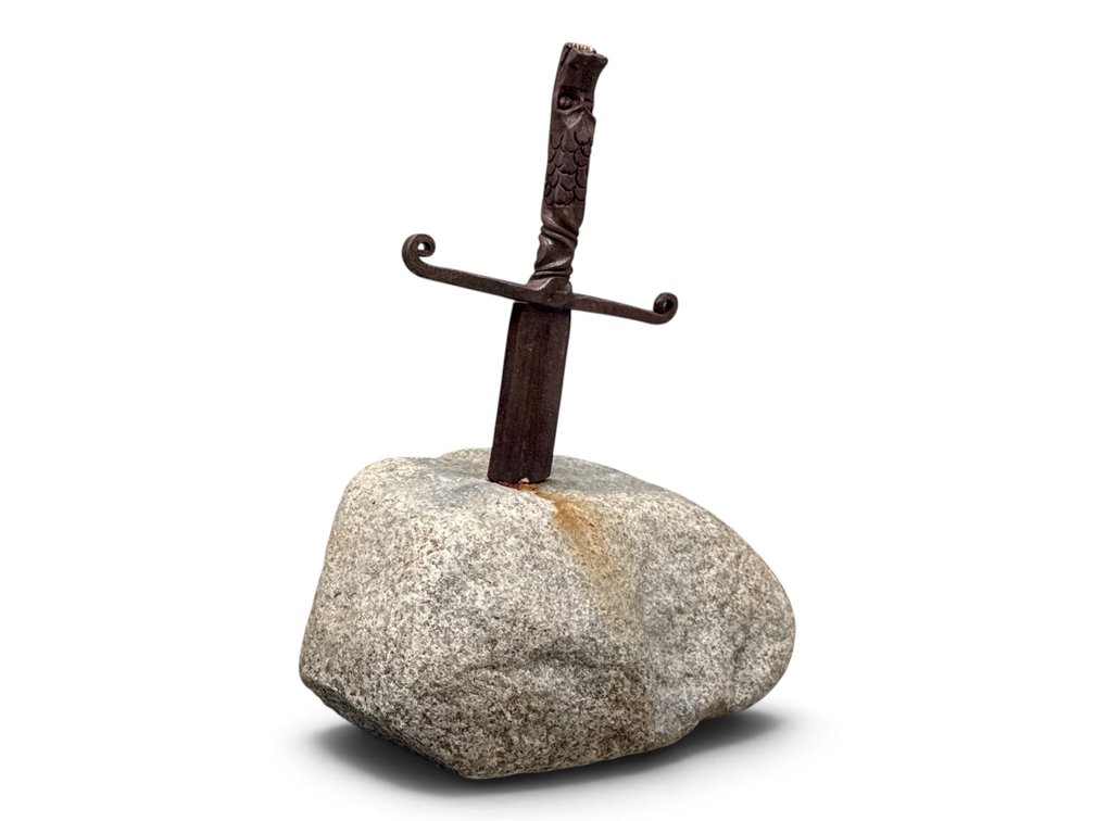 Forged Iron Sword in Stone