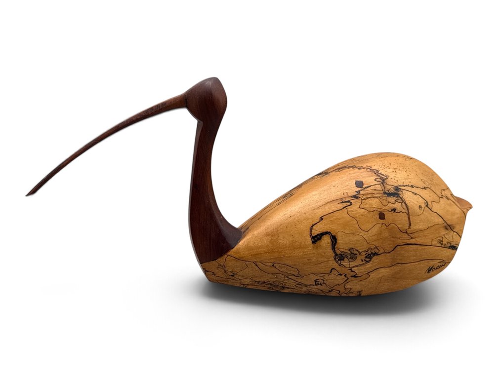 Kevin Morin Carved Mixed-Wood Decoy
