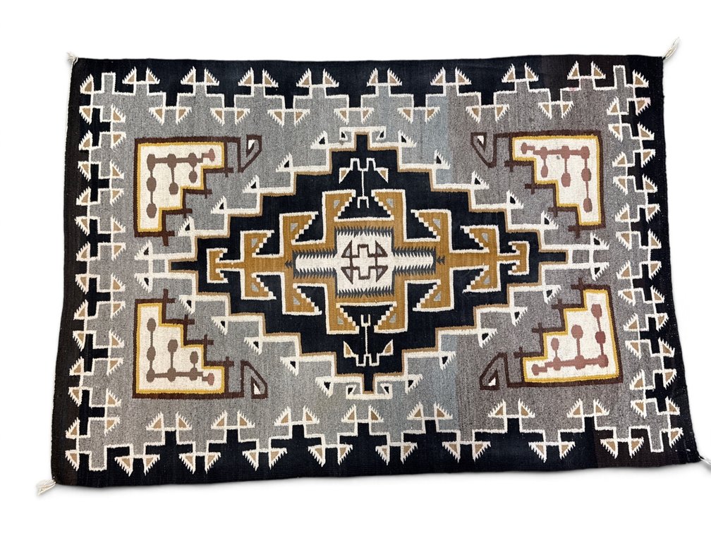 Navajo Two Grey Hills Rug, 51in x 35-1/2in