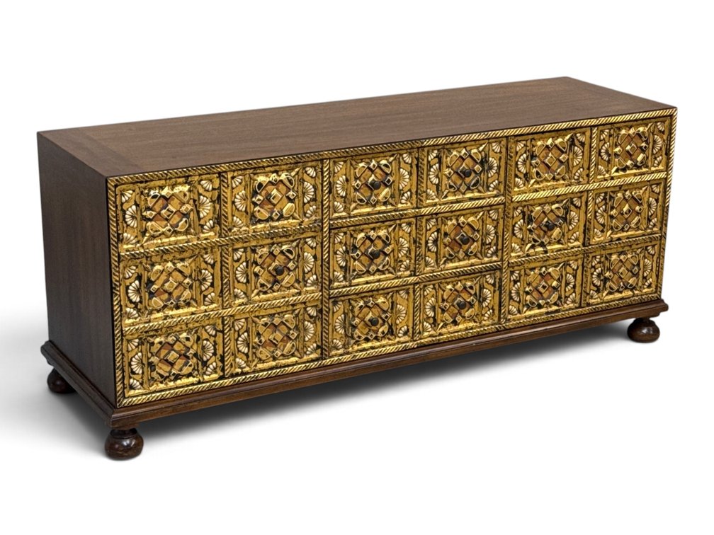 John Widdicomb Mediterranean Treasure Chest Low Credenza