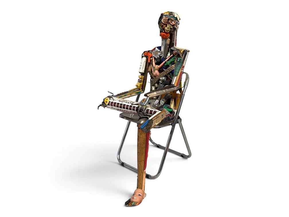Leo Sewell. Found Object Sculpture. Figure