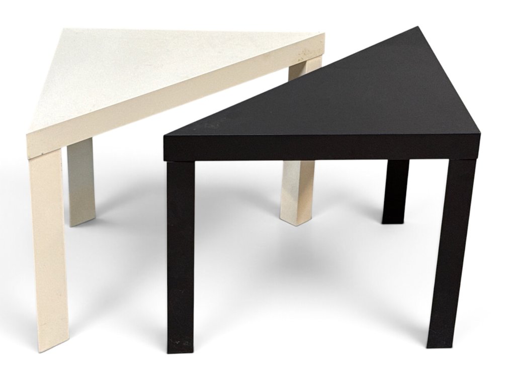 Pair of Vintage Ikea Triangular End Tables