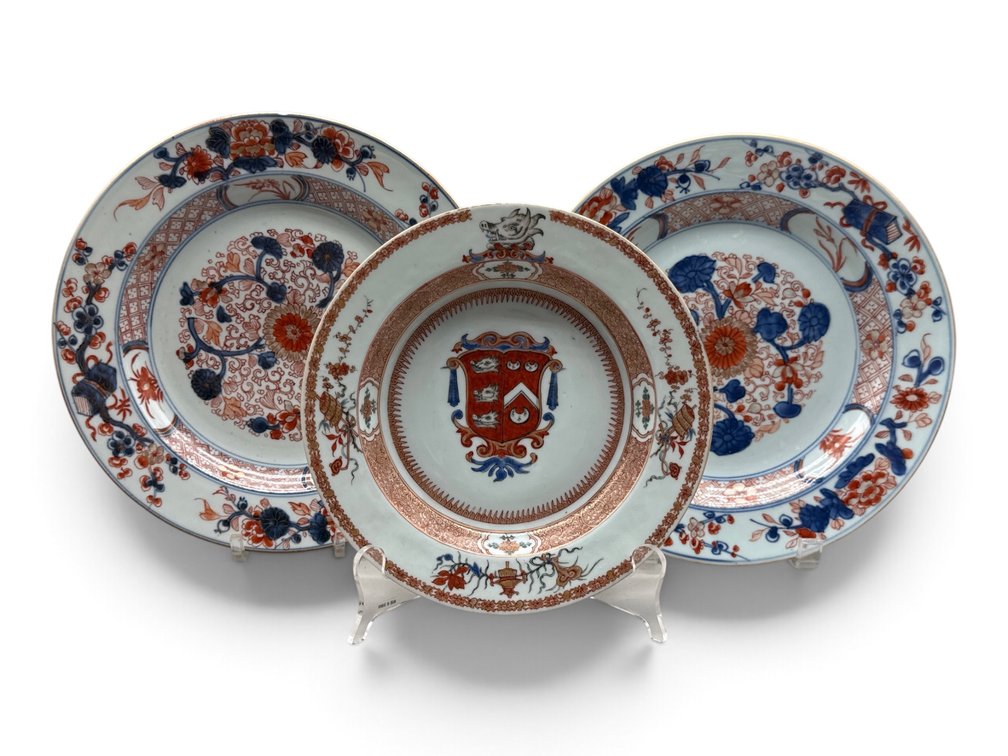 Chinese Export Porcelain Imari and Armorial Plates