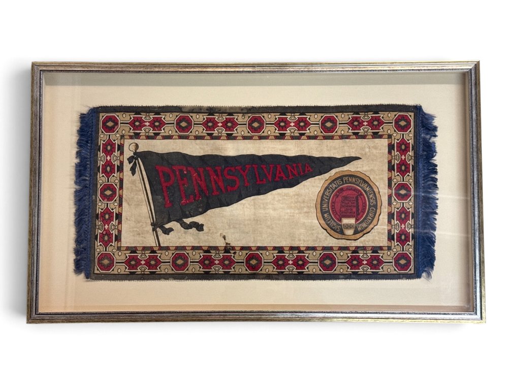 Early 20th C. University of Pennsylvania Tobacco Rug