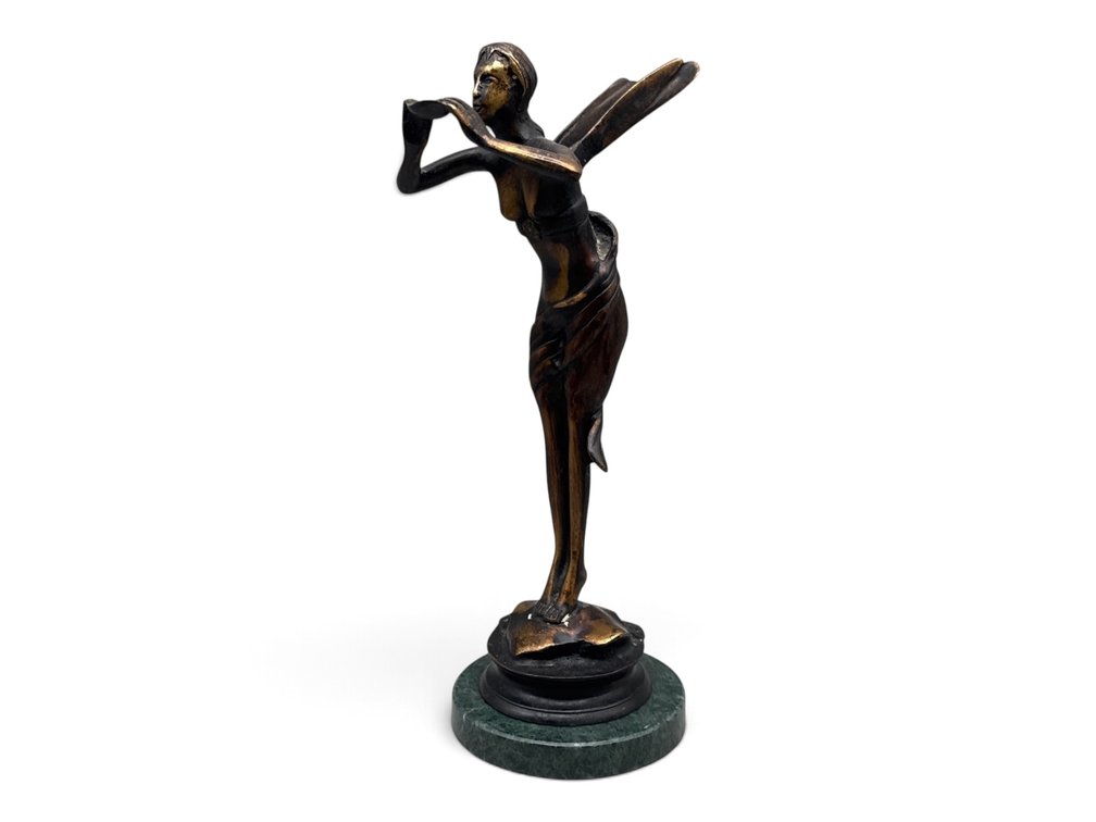 Art Nouveau Style Bronze Nymph Figurine