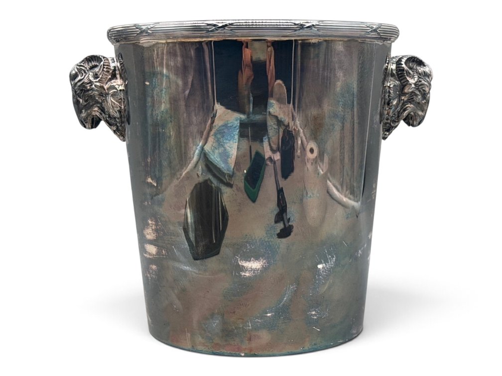 Christofle Silver Plate Ram's Head Champagne Cooler