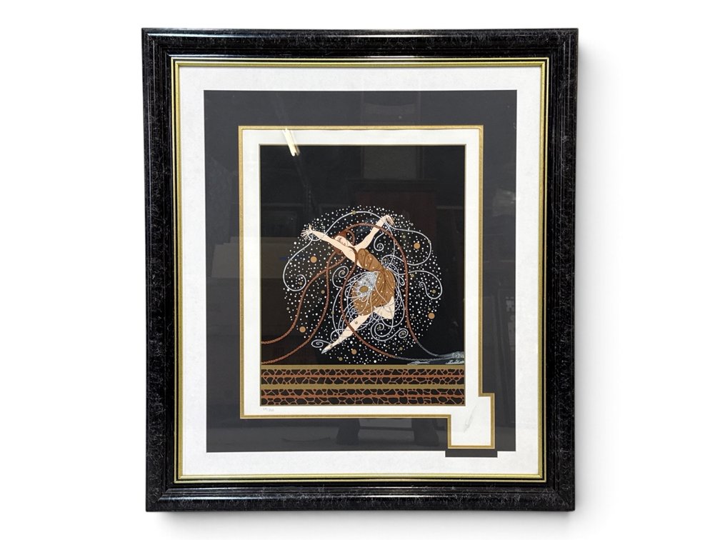 Erte. Serigraph: Rain Shower