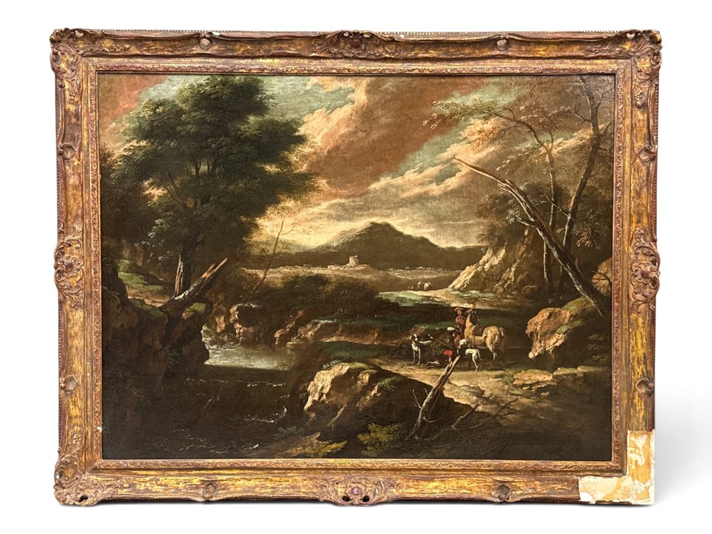 Old Master-Style Italianate Oil/Canvas Landscape