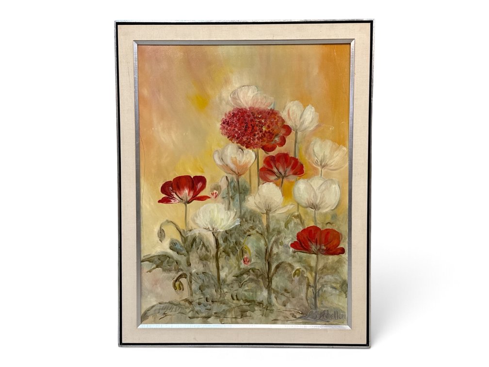 Louis Mohollen. Oil/Canvas: Poppies