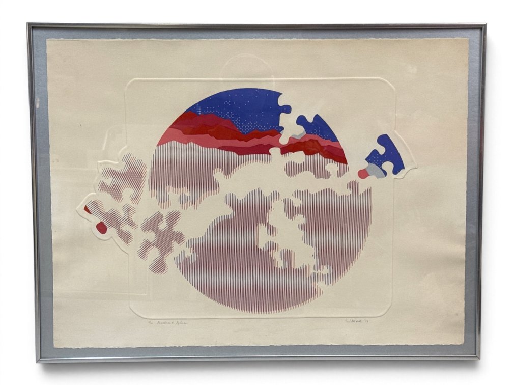 Enid Mark. Serigraph: Fractional Spheres